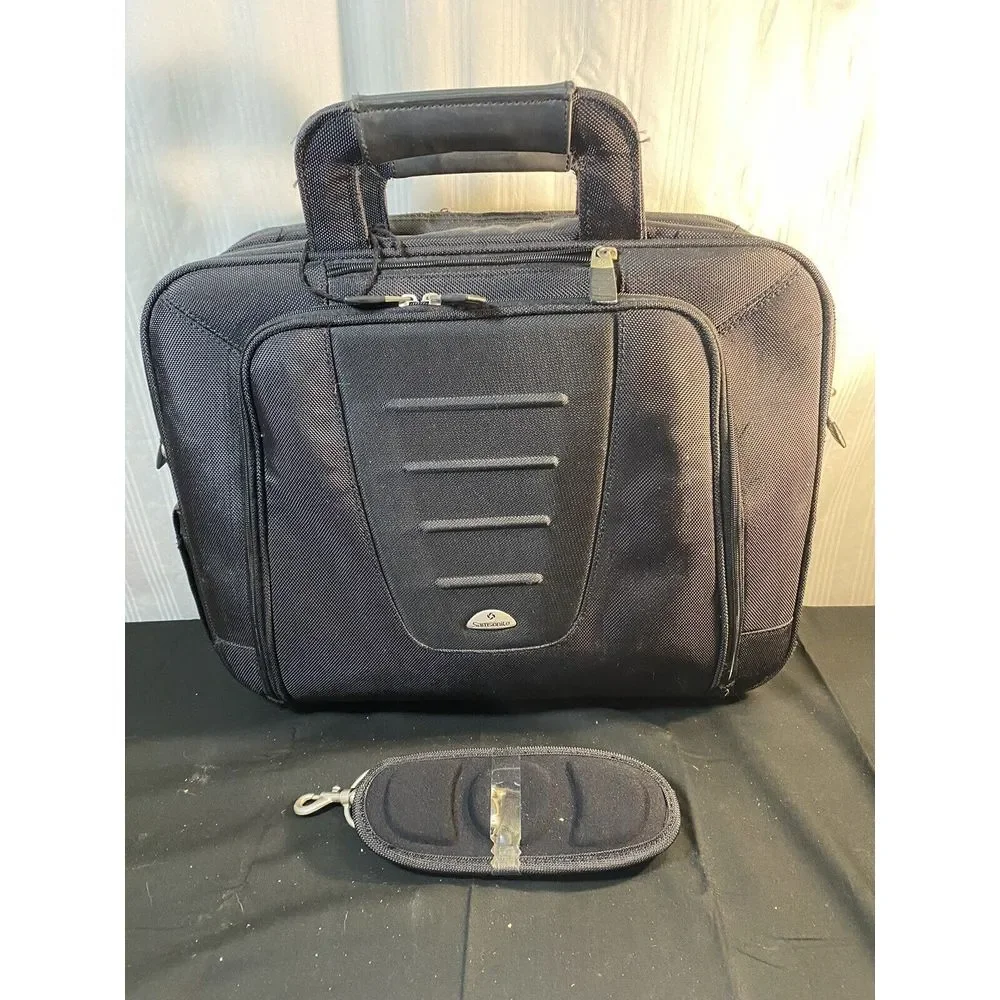 Samsonite Top Load Laptop Case Black Bag Model 570 Multi-Pocket Black, Pre-owned